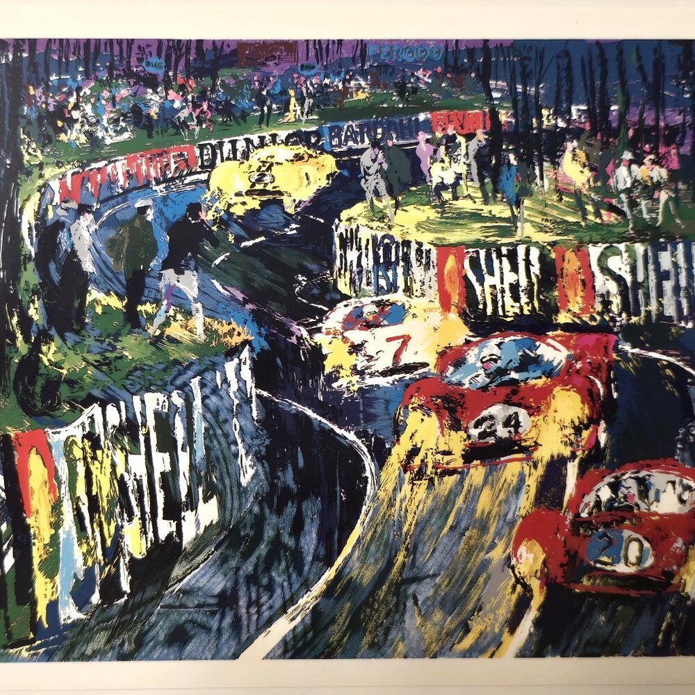 24 Hours of LeMans by LeRoy Neiman, Collectable large Post Card by LeRoy Neiman